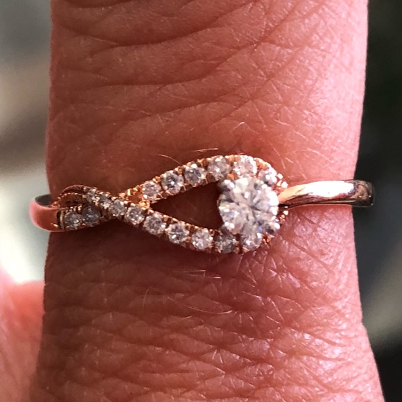14k Rose Gold Diamond Wedding Set Jared 3/4ct - Picture 3 of 8